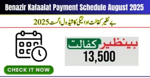 Benazir Kafaalat Payment Schedule August 2025